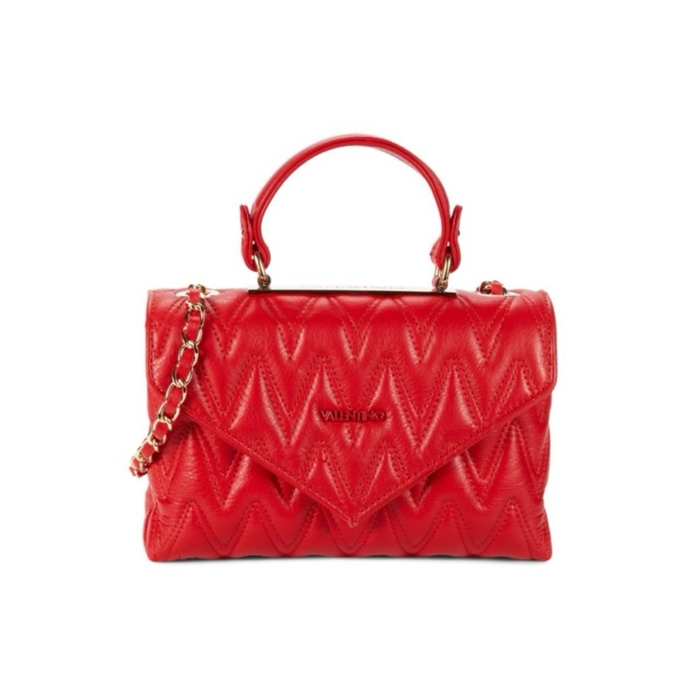 SOLD OUT Valentino by Mario Valentino Chevron Red Leather Crossbody NWT